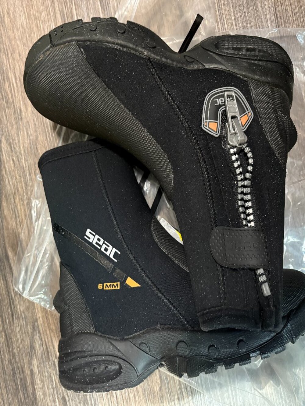 Seac Pro Hd 6Mm Neoprene Wetsuit Boots For Scuba Diving Cool Water sz L 8.5-9.5